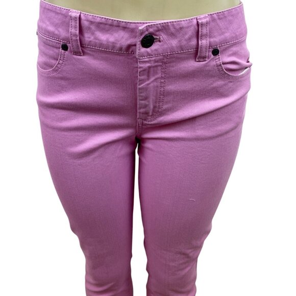 Talbots Signature Slim Crop Pants Womens Purple Stretch Sz 6/28 - New - Picture 4 of 7